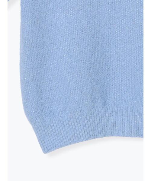 Te chichi TERRASSE（テチチテラス）の「ラメシャギーハーフスリーブニット（ニット/セーター・レディース・グレー/ブルー/チャコールグレー/レッド・F）」の9枚目の写真