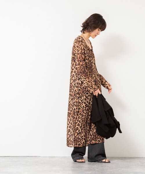 Rie Miller(リエミラー)の「カフタンシフォンワンピース(ワンピース・レディース・ブラウン系その他/ブラック・38)」の5枚目の写真