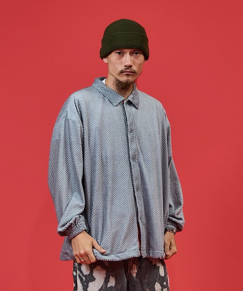 COMMON EDUCATION(コモンエデュケーション)の「COMMON EDUCATION【コモンエデュケーション】- OCTA COACH SHIRT JACKET(その他アウター・メンズ・グレー/ブラック・LARGE/X-LARGE/MEDIUM)」の1枚目の写真