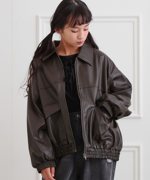 セール】合成皮革ブルゾン（ブルゾン）｜PINK-latte（ピンクラテ）の