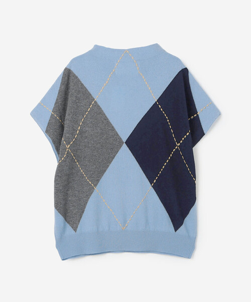 ADAWAS（アダワズ）の「ADAWAS | ボトルネック アーガイルベスト WOMEN（ベスト・レディース・ブルー系その他/グレー系その他・ONE）」の8枚目の写真