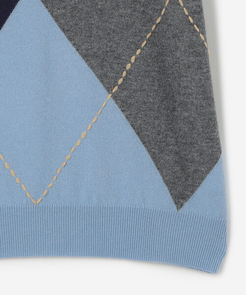 ADAWAS（アダワズ）の「ADAWAS | ボトルネック アーガイルベスト WOMEN（ベスト・レディース・ブルー系その他/グレー系その他・ONE）」の11枚目の写真