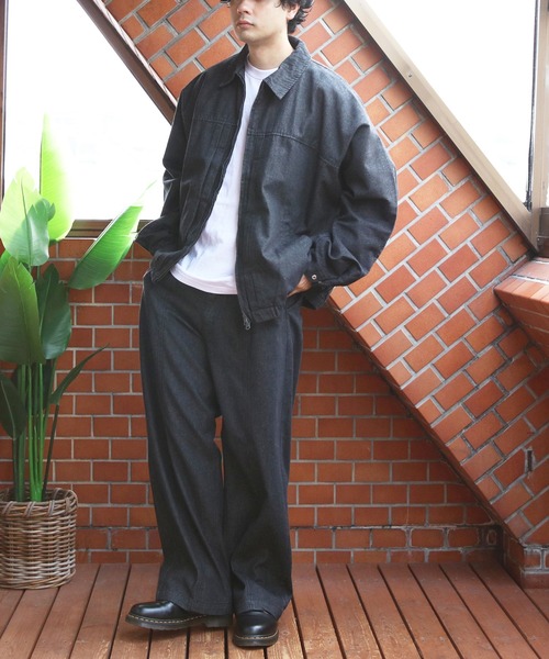 8(eight)(エイト)の「ドルマンスリーブデニムブルゾン(ブルゾン・メンズ・ブラック/ブルー・MEDIUM/LARGE)」の18枚目の写真