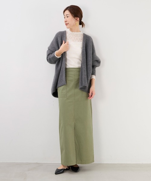 MICA&DEAL（マイカ＆ディール）の「レースボトルネックプルオーバー（Tシャツ/カットソー・レディース・オフホワイト/ブラック・FREE）」の9枚目の写真