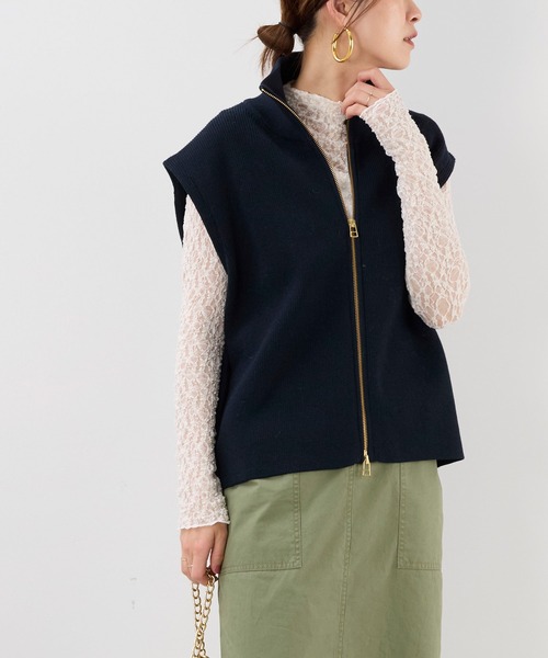 MICA&DEAL（マイカ＆ディール）の「レースボトルネックプルオーバー（Tシャツ/カットソー・レディース・オフホワイト/ブラック・FREE）」の14枚目の写真