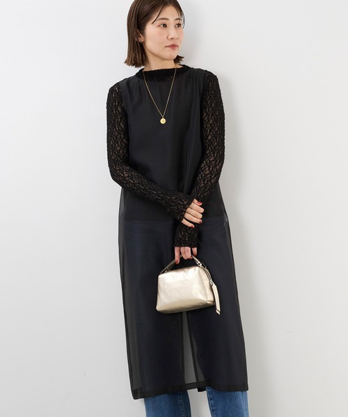 MICA&DEAL（マイカ＆ディール）の「レースボトルネックプルオーバー（Tシャツ/カットソー・レディース・オフホワイト/ブラック・FREE）」の19枚目の写真