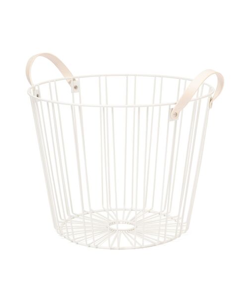 ワイヤーバスケット L ホワイト（ランドリーグッズ）｜Francfranc