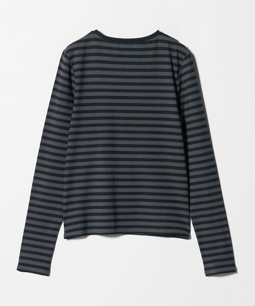 ATTISESSION(アティセッション)の「<ATTISESSION>シャーリング ボーダー プルオーバー トップス(Tシャツ/カットソー・レディース・レッド/ダークグレー・FREE)」の8枚目の写真