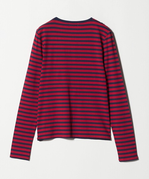 ATTISESSION(アティセッション)の「<ATTISESSION>シャーリング ボーダー プルオーバー トップス(Tシャツ/カットソー・レディース・レッド/ダークグレー・FREE)」の13枚目の写真
