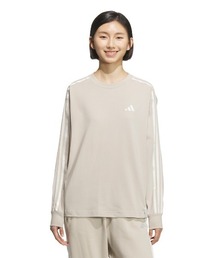 アディダス adidas エッセンシャルズ プラス スリーストライプス 長袖Tシャツ