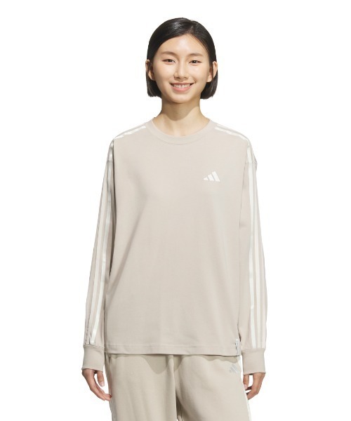 アディダス adidas エッセンシャルズ プラス スリーストライプス 長袖T