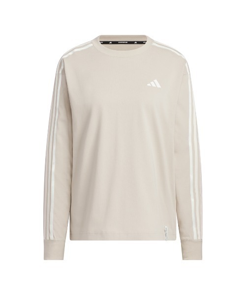 adidas（アディダス）の「アディダス adidas エッセンシャルズ プラス スリーストライプス 長袖Tシャツ（Tシャツ/カットソー・レディース・ネイビー/サンドグレー・M/L/S）」の11枚目の写真