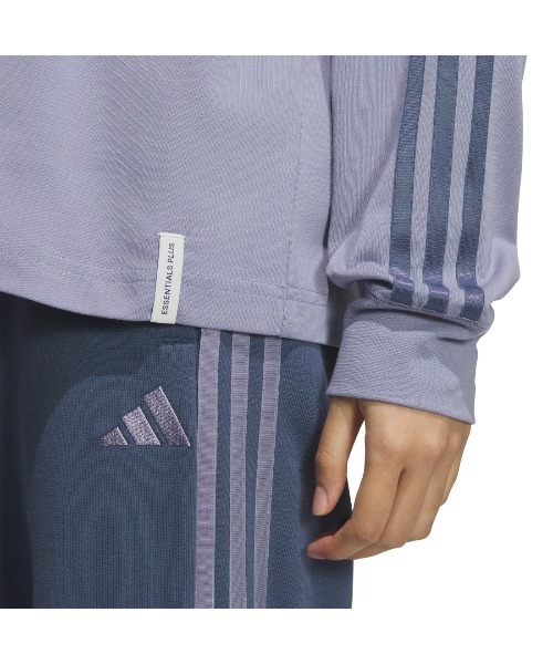 adidas（アディダス）の「アディダス adidas エッセンシャルズ プラス スリーストライプス 長袖Tシャツ（Tシャツ/カットソー・レディース・ネイビー/サンドグレー・M/L/S）」の10枚目の写真