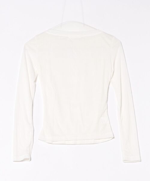 HALEY PESCA（ヘーリーペスカ）の「HALEY PESCA/シースルー　長袖　ギャザーカットソー（Tシャツ/カットソー・レディース・カーキ/ホワイト・MEDIUM/SMALL）」の9枚目の写真
