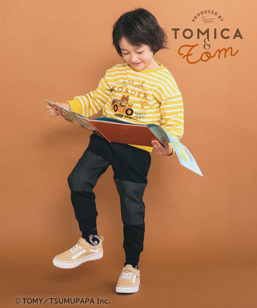 SLAP SLIP（スラップスリップ）の「【トミカとトム×SLAPSLIPコラボアイテム】はたらくくるま遊べる消防車ホイールローダーボーダートレーナー(80~120cm)（スウェット・キッズ・ブルー系その他/イエロー系その他・100cm/90cm/80ｃｍ/110cm/120cm）」の10枚目の写真