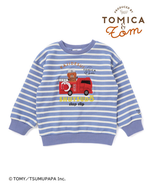 SLAP SLIP（スラップスリップ）の「【トミカとトム×SLAPSLIPコラボアイテム】はたらくくるま遊べる消防車ホイールローダーボーダートレーナー(80~120cm)（スウェット・キッズ・ブルー系その他/イエロー系その他・100cm/90cm/80ｃｍ/110cm/120cm）」の11枚目の写真