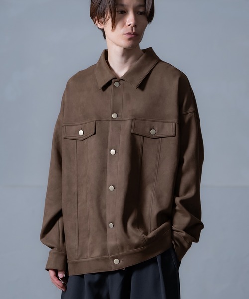 improves（インプローブス）の「スエードタッチ ポンチジャケット（ブルゾン・メンズ・キャメル/ブラウン/ベージュ・LARGE/MEDIUM）」の4枚目の写真