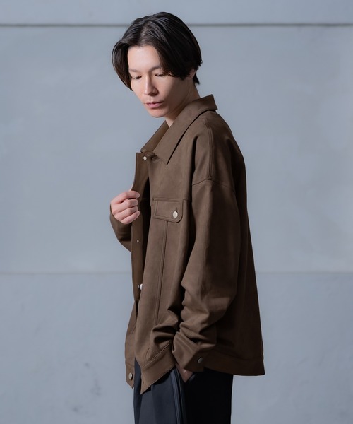 improves（インプローブス）の「スエードタッチ ポンチジャケット（ブルゾン・メンズ・キャメル/ブラウン/ベージュ・LARGE/MEDIUM）」の5枚目の写真