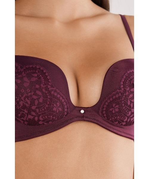 Intimissimi（インティミッシミ）の「La Vie en Rose Monica プッシュアップブラ（ブラジャー・レディース・ブラック/バーガンディー・70B/75B/75C）」の9枚目の写真