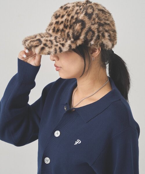 WHO'S WHO gallery(フーズフーギャラリー)の「【WEB限定】レオパードファーキャップ(キャップ・レディース・ブラウン・FREE)」の2枚目の写真