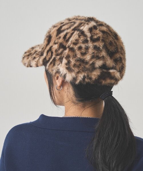 WHO'S WHO gallery(フーズフーギャラリー)の「【WEB限定】レオパードファーキャップ(キャップ・レディース・ブラウン・FREE)」の3枚目の写真