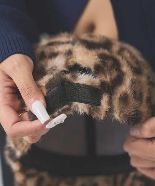 WHO'S WHO gallery(フーズフーギャラリー)の「【WEB限定】レオパードファーキャップ(キャップ・レディース・ブラウン・FREE)」の4枚目の写真