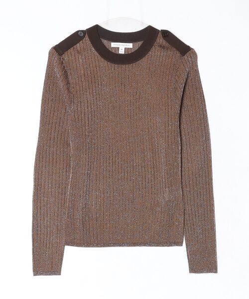 Banana Republic（バナナリパブリック）の「メタリック ショルダーエポーレットセーター（ニット/セーター・レディース・ベージュ/ブラウン・S/XS/L/M）」の7枚目の写真