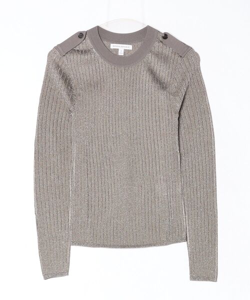 Banana Republic（バナナリパブリック）の「メタリック ショルダーエポーレットセーター（ニット/セーター・レディース・ベージュ/ブラウン・S/XS/L/M）」の8枚目の写真