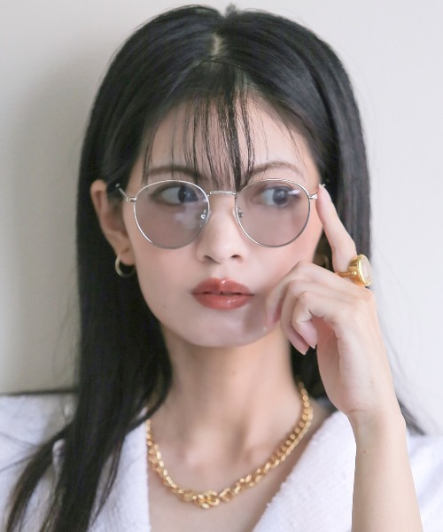 LUXSTYLE(ラグスタイル)の「UVカットメタルボストンサングラス(サングラス・レディース・ライトピンク/ライトベージュ/グリーン系その他/ブルー系その他/ライトグレー・FREE)」の16枚目の写真