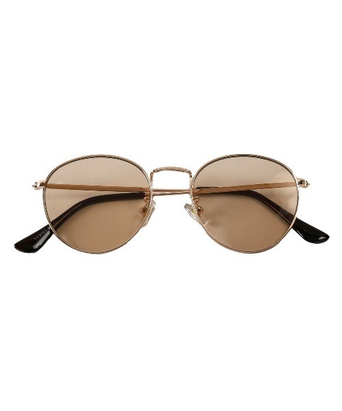 LUXSTYLE(ラグスタイル)の「UVカットメタルボストンサングラス(サングラス・レディース・ライトピンク/ライトベージュ/グリーン系その他/ブルー系その他/ライトグレー・FREE)」の11枚目の写真