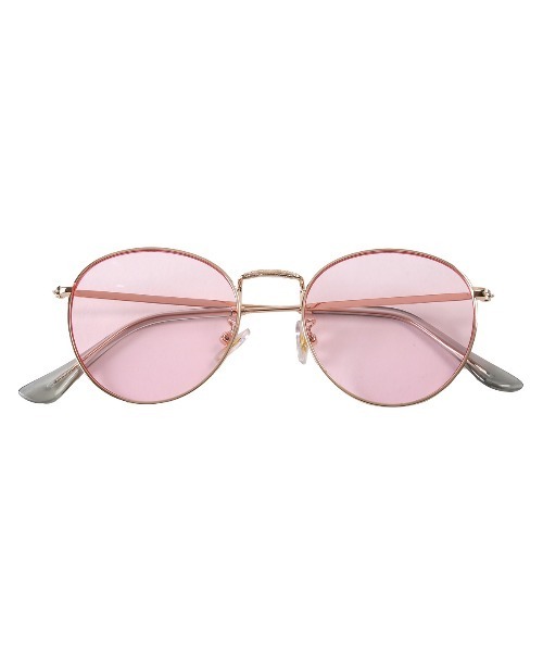 LUXSTYLE(ラグスタイル)の「UVカットメタルボストンサングラス(サングラス・レディース・ライトピンク/ライトベージュ/グリーン系その他/ブルー系その他/ライトグレー・FREE)」の19枚目の写真