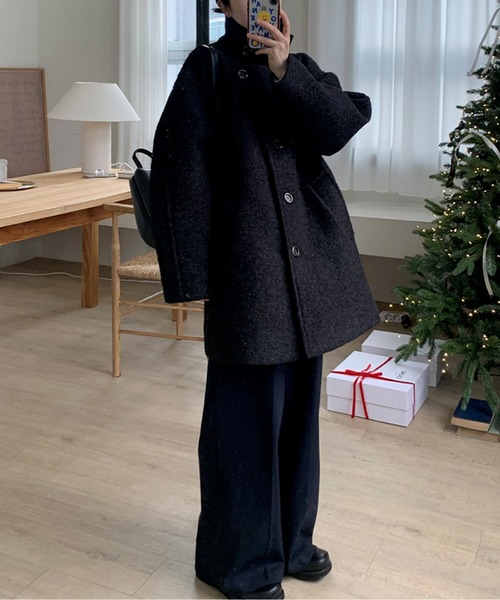 スタンドカラーボアコート（その他アウター）｜LUCPY（ラクピー）の