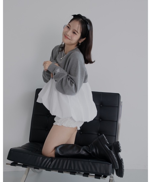 jumelle（ジュメロ）の「【美脚見え】emblem long boots（ブーツ・レディース・ブラック・MEDIUM/SMALL/LARGE）」の8枚目の写真