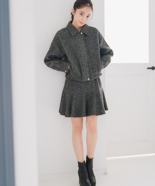 MISCH MASCH（ミッシュマッシュ）の「ローフレアミニスカート（スカート・レディース・アイボリー/ブラック×ホワイト・S/M）」の9枚目の写真