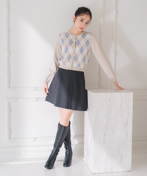 MISCH MASCH（ミッシュマッシュ）の「ローフレアミニスカート（スカート・レディース・アイボリー/ブラック×ホワイト・S/M）」の18枚目の写真