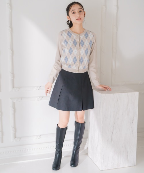 MISCH MASCH（ミッシュマッシュ）の「ローフレアミニスカート（スカート・レディース・アイボリー/ブラック×ホワイト・S/M）」の19枚目の写真