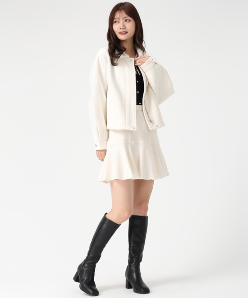 MISCH MASCH（ミッシュマッシュ）の「ローフレアミニスカート（スカート・レディース・アイボリー/ブラック×ホワイト・S/M）」の14枚目の写真