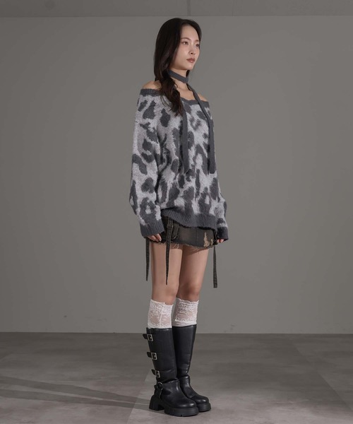 apres jour mignon(アプレジュールミニョン)の「アソートニットプルオーバー(ニット/セーター・レディース・ブラウン系その他/チャコールグレー/グレー・LARGE/フリー)」の18枚目の写真