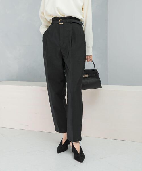URBAN RESEARCH ROSSO WOMEN（アーバンリサーチ　ロッソ）の「ハイウエストベルト付きテーパードパンツ（その他パンツ・レディース・ブラック/グレー・38/36）」の14枚目の写真