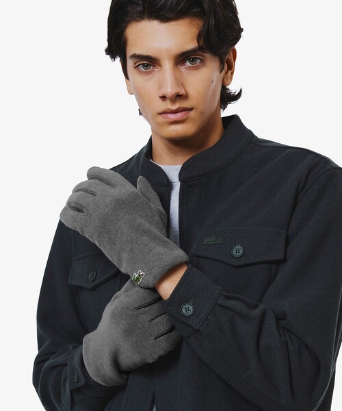 LACOSTE（ラコステ）の「サスティナブルジャージグローブ（手袋・メンズ・ブラック/グレー/ネイビー・FREE）」の7枚目の写真