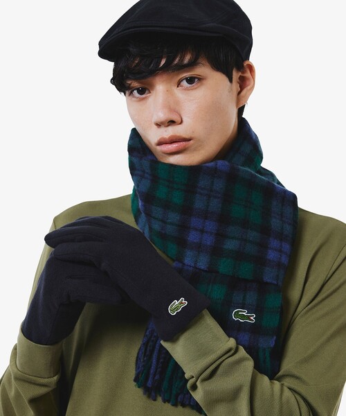 LACOSTE（ラコステ）の「サスティナブルジャージグローブ（手袋・メンズ・ブラック/グレー/ネイビー・FREE）」の11枚目の写真
