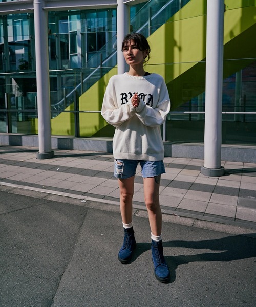 RVCA(ルーカ)の「RVCA レディース BIG RVCA KNIT セーター 【2025年秋冬モデル】 @autumn/ルーカロゴニット(ニット/セーター・レディース・オフホワイト/ブラック・SMALL/MEDIUM)」の6枚目の写真