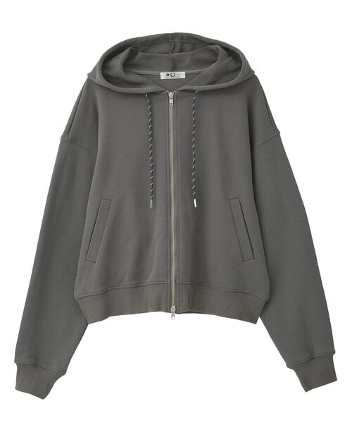Green　Parks（グリーンパークス）の「■WITH KURUMI NAKATA スウェットZIPフード（パーカー・レディース・チャコールグレー/ホワイト系その他・FREE）」の11枚目の写真