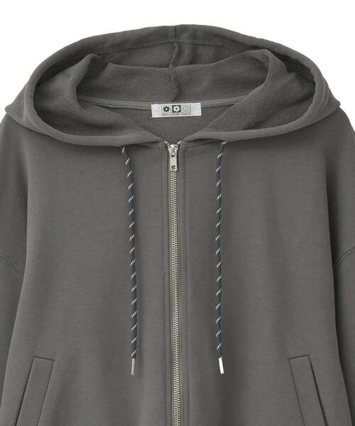 Green　Parks（グリーンパークス）の「■WITH KURUMI NAKATA スウェットZIPフード（パーカー・レディース・チャコールグレー/ホワイト系その他・FREE）」の13枚目の写真