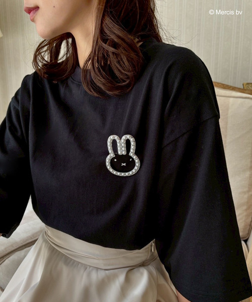 MIIA(ミーア)の「miffy バックプリントTシャツ (丸耳)(Tシャツ/カットソー・レディース・オフホワイト/ブラック・FREE)」の3枚目の写真