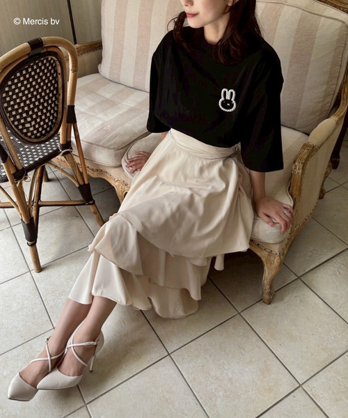 MIIA(ミーア)の「miffy バックプリントTシャツ (丸耳)(Tシャツ/カットソー・レディース・オフホワイト/ブラック・FREE)」の6枚目の写真