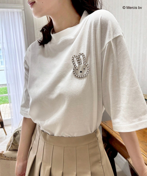 MIIA(ミーア)の「miffy バックプリントTシャツ (丸耳)(Tシャツ/カットソー・レディース・オフホワイト/ブラック・FREE)」の8枚目の写真