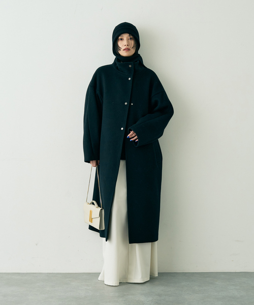 Rouge vif（ルージュヴィフ）の「【La Maison de Lyllis/ラ メゾン ド リリス】PASTOR マフラードッキングニット帽子/ビーニー（ニットキャップ/ビーニー・レディース・ブラック・フリー）」の6枚目の写真