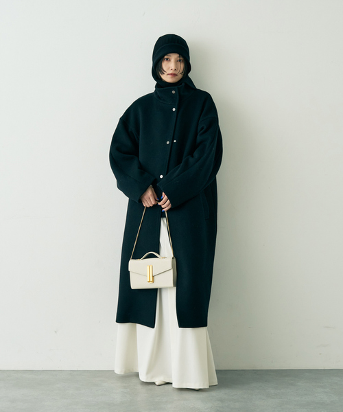 Rouge vif（ルージュヴィフ）の「【La Maison de Lyllis/ラ メゾン ド リリス】PASTOR マフラードッキングニット帽子/ビーニー（ニットキャップ/ビーニー・レディース・ブラック・フリー）」の8枚目の写真