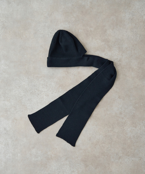 Rouge vif（ルージュヴィフ）の「【La Maison de Lyllis/ラ メゾン ド リリス】PASTOR マフラードッキングニット帽子/ビーニー（ニットキャップ/ビーニー・レディース・ブラック・フリー）」の10枚目の写真